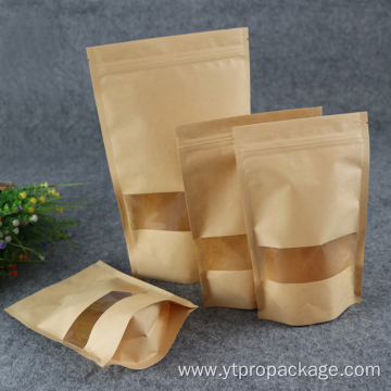 kraft bag coffee nuts packaging bag with window